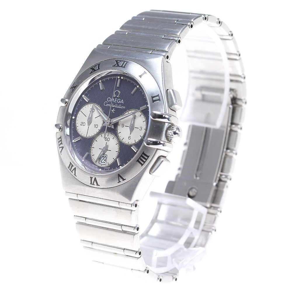 OMEGA Constellation 1542.40 Chronograph Date Navy Dial Quartz Men's Watch_848866