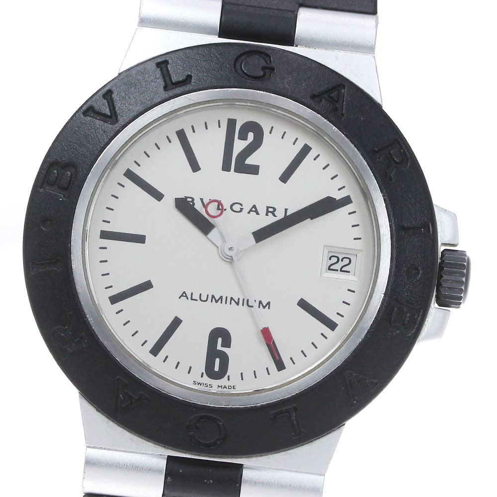 BVLGARI aluminum AL38A Date Silver Dial Automatic Men's Watch_848889