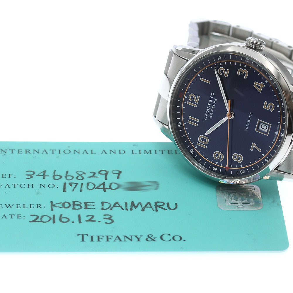 TIFFANY&Co. CT60 34668299 Date Blue Dial Automatic Men's Watch_848963