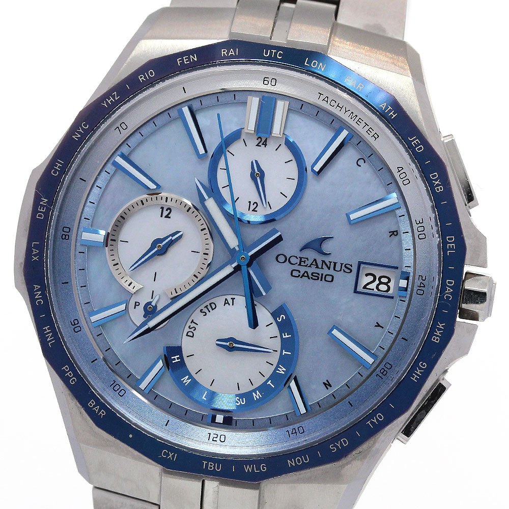 CASIO Oceanus Manta OCW-S5000APA-2AJF Japan Indigo Indigo World Limited 2000 Blue shell Dial Solar Powered Radio Men's Watch_848984