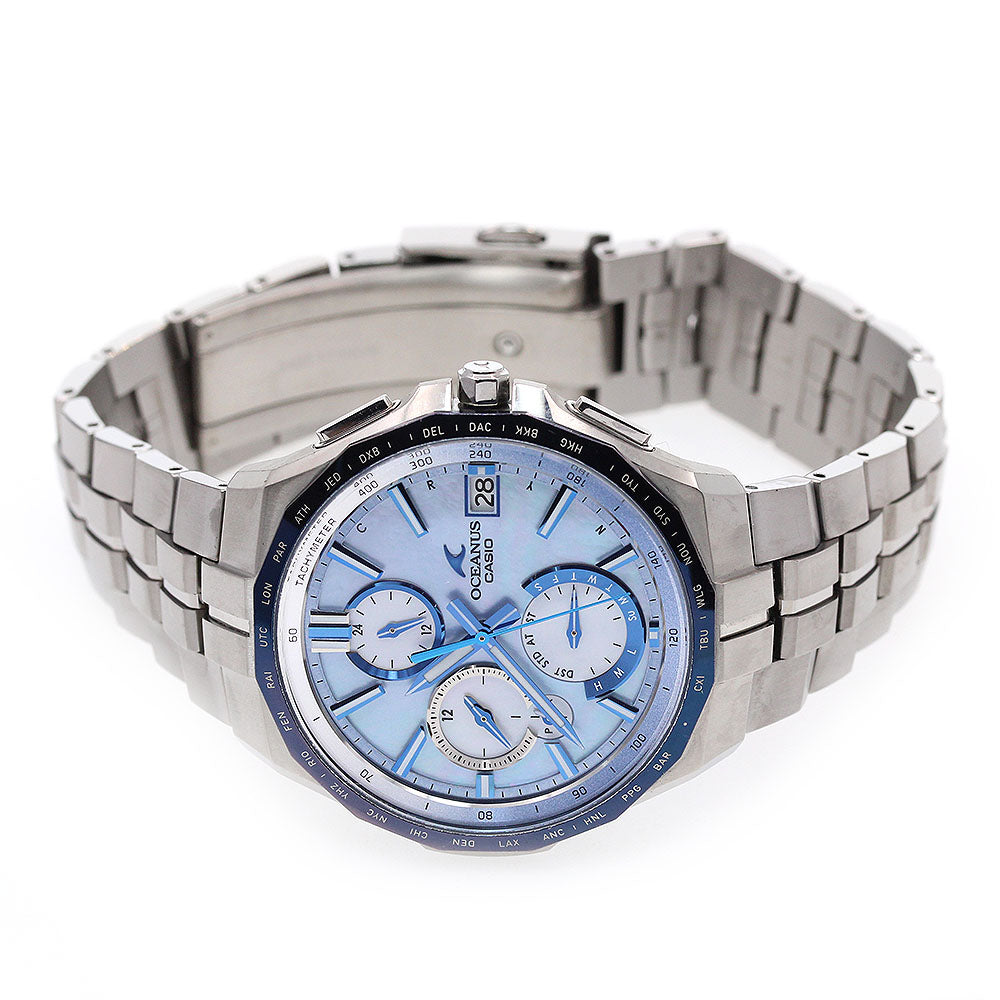 CASIO Oceanus Manta OCW-S5000APA-2AJF Japan Indigo Indigo World Limited 2000 Blue shell Dial Solar Powered Radio Men's Watch_848984