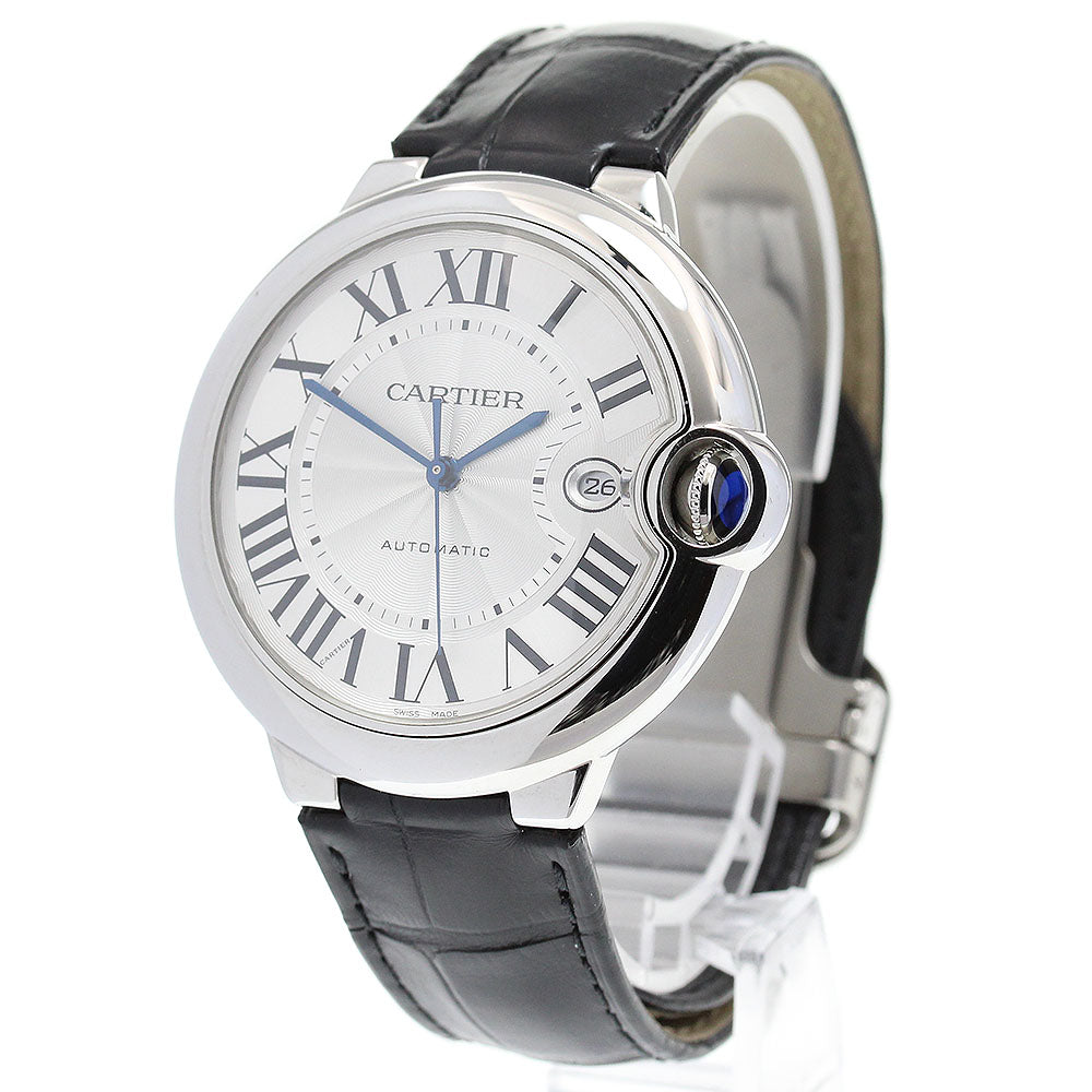 CARTIER Baron blue 42mm W69016Z4 Date Silver Dial Automatic Men's Watch_848985