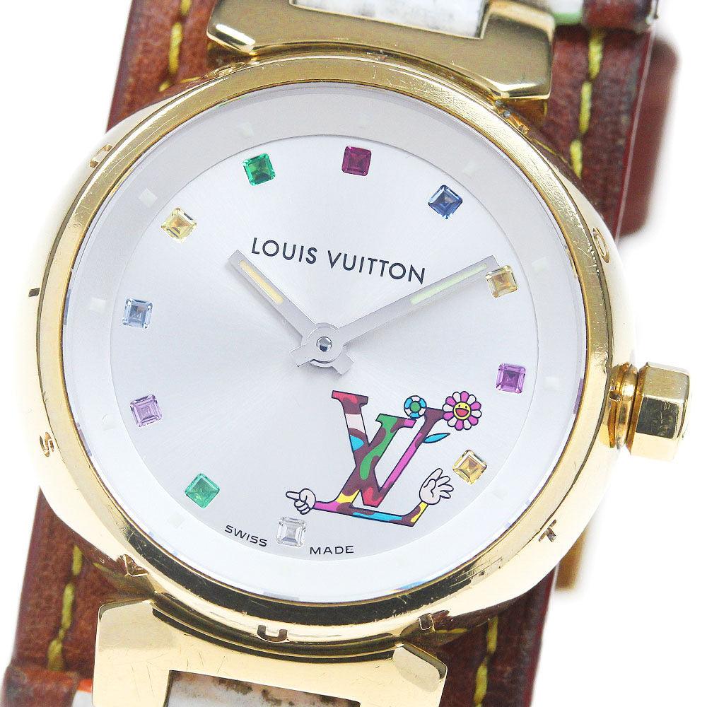 LOUIS VUITTON Tambour Love Q12131 K18YG Monogram Quartz Ladies Watch_848995