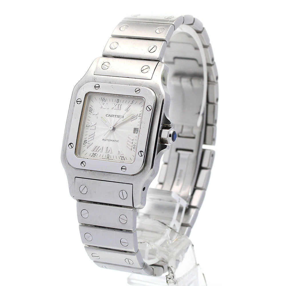 CARTIER Santos Galbee LM W20040D6 Date Silver Dial Automatic Men's Watch_849118