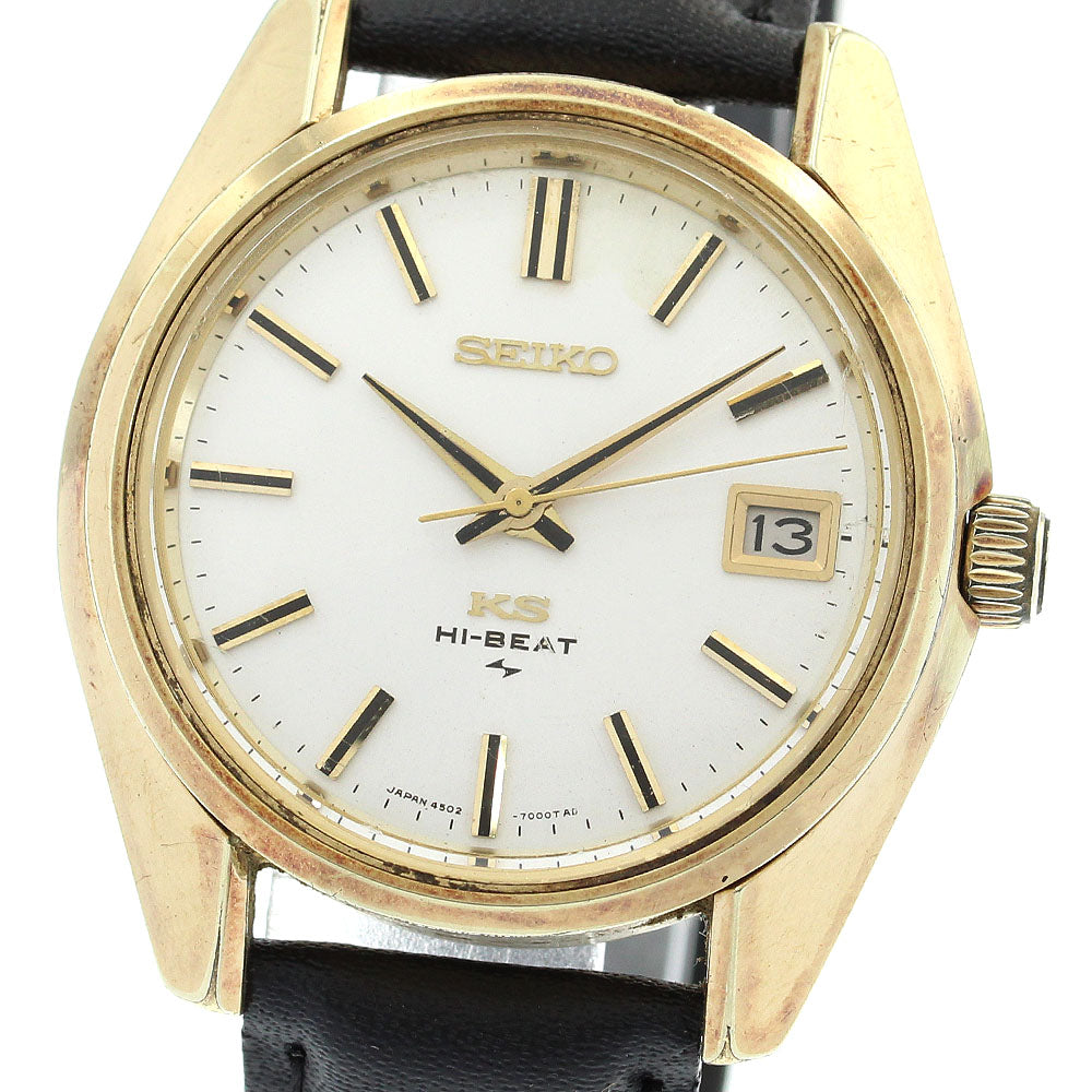 SEIKO King Seiko 4502-7001 Date Silver Dial Hand Winding Men's Watch_849128
