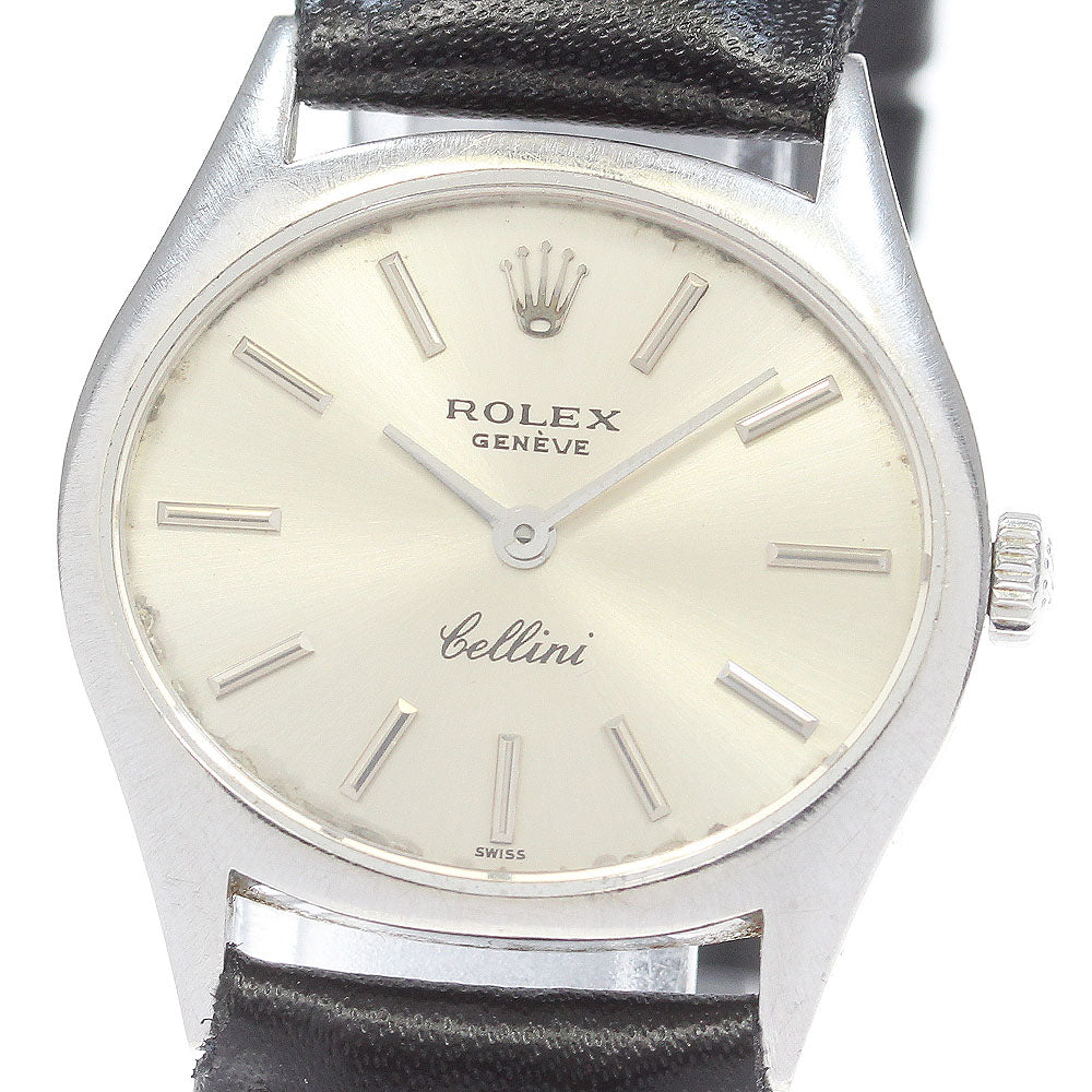 ROLEX Cellini 3802 K18WG cal.1600 Silver Dial Hand Winding Ladies Watch_849169
