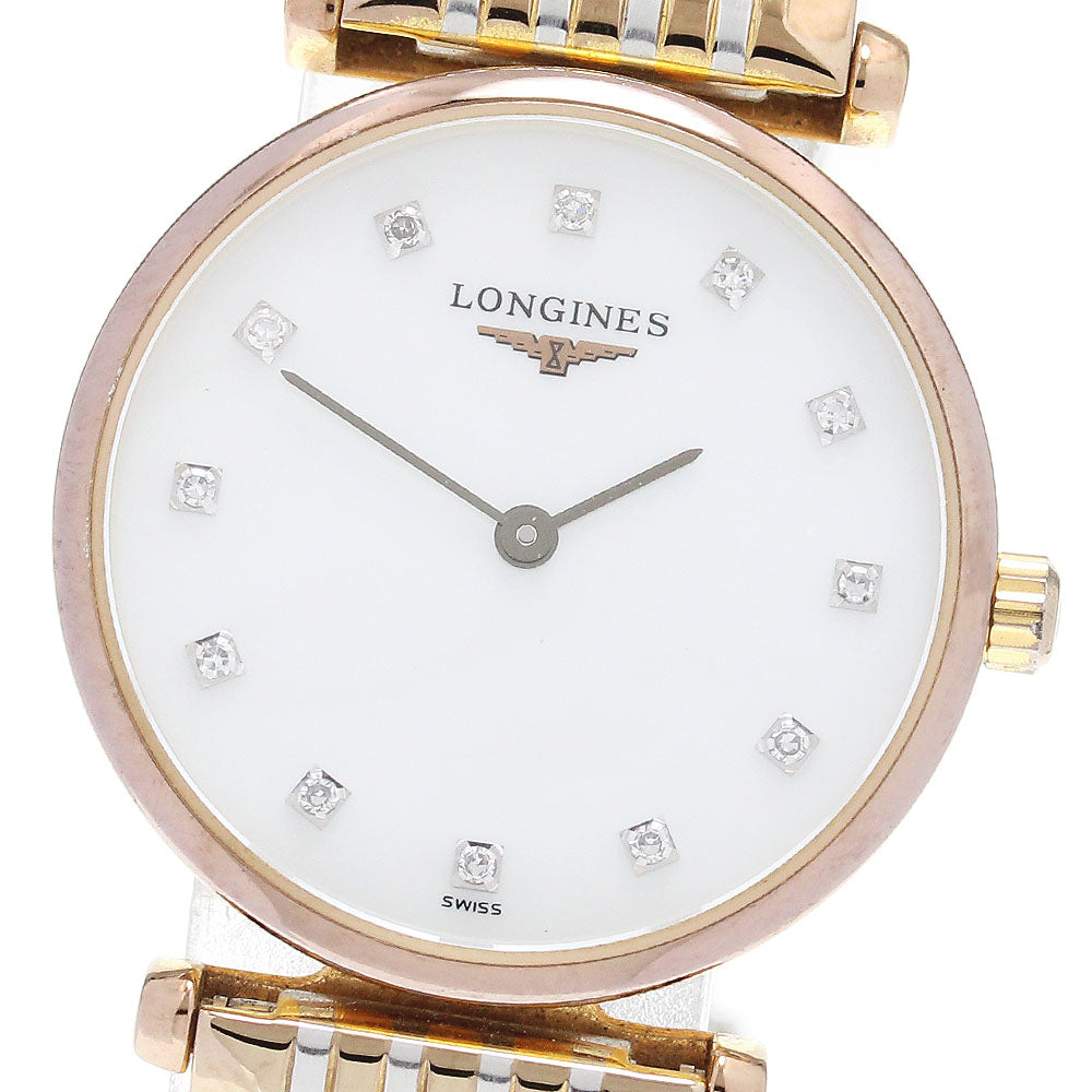 LONGINES Grand classic L4.209.1 12P diamond Quartz Ladies Watch_849230