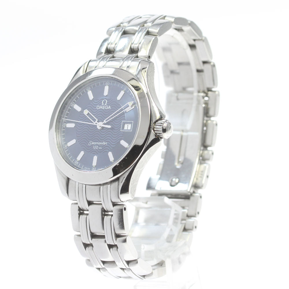 OMEGA Seamaster120 2511.81 Date Navy Dial Quartz Men's Watch_849233
