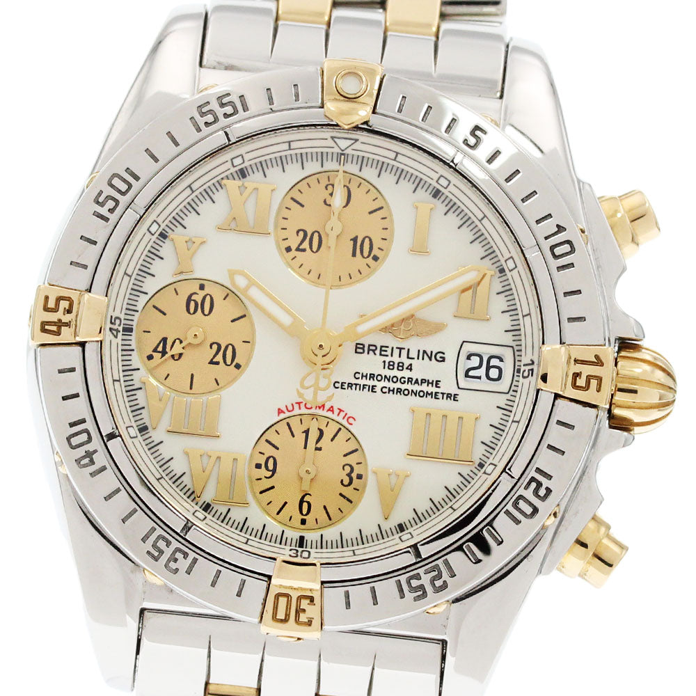 BREITLING Chrono cockpit B13358 Date White gold Dial AT Men's Watch_849324