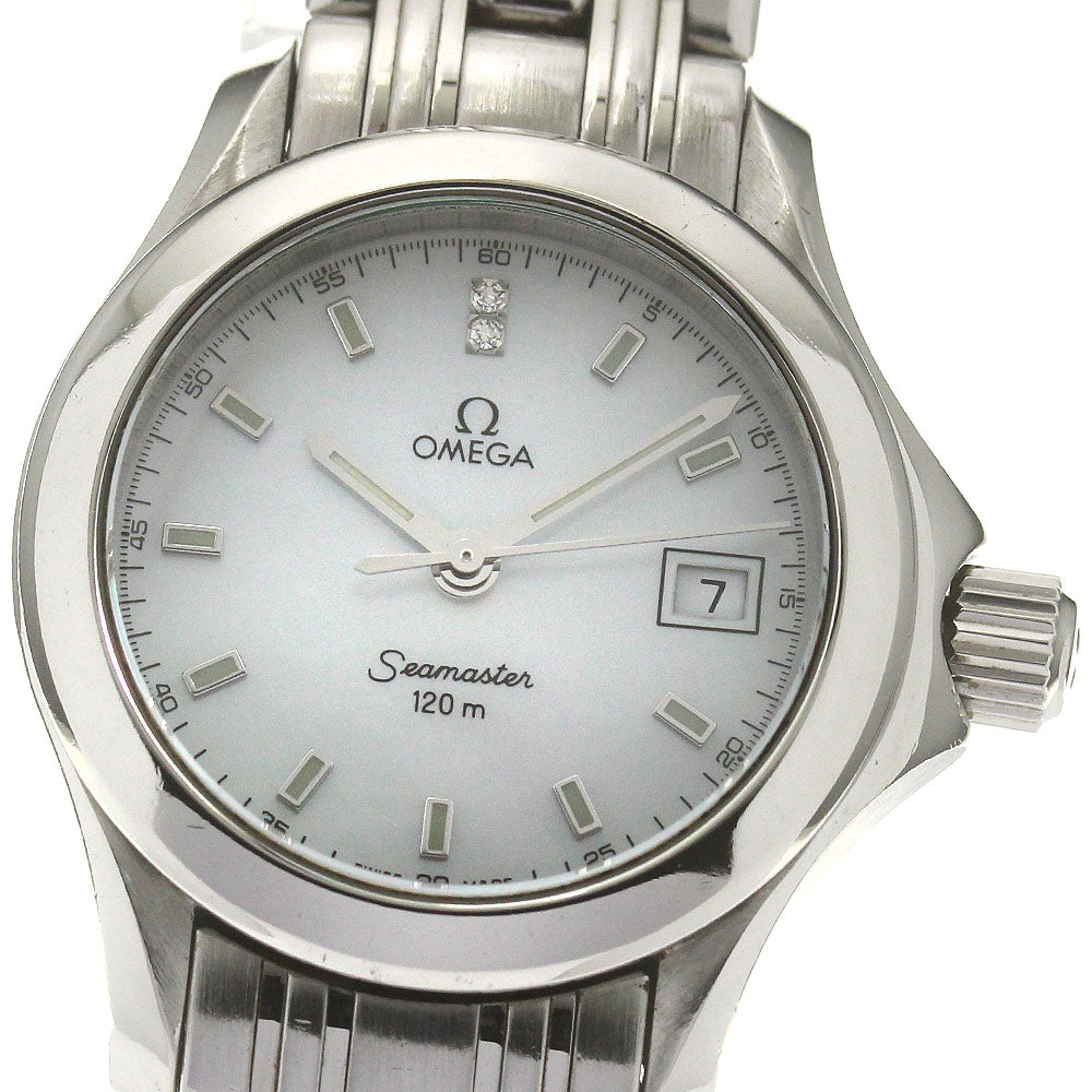 OMEGA Seamaster120M 2581.64 2P diamond White shell Dial Quartz Ladies_849336