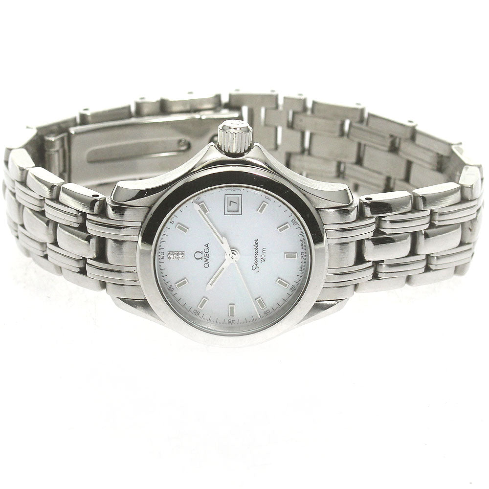 OMEGA Seamaster120M 2581.64 2P diamond White shell Dial Quartz Ladies_849336