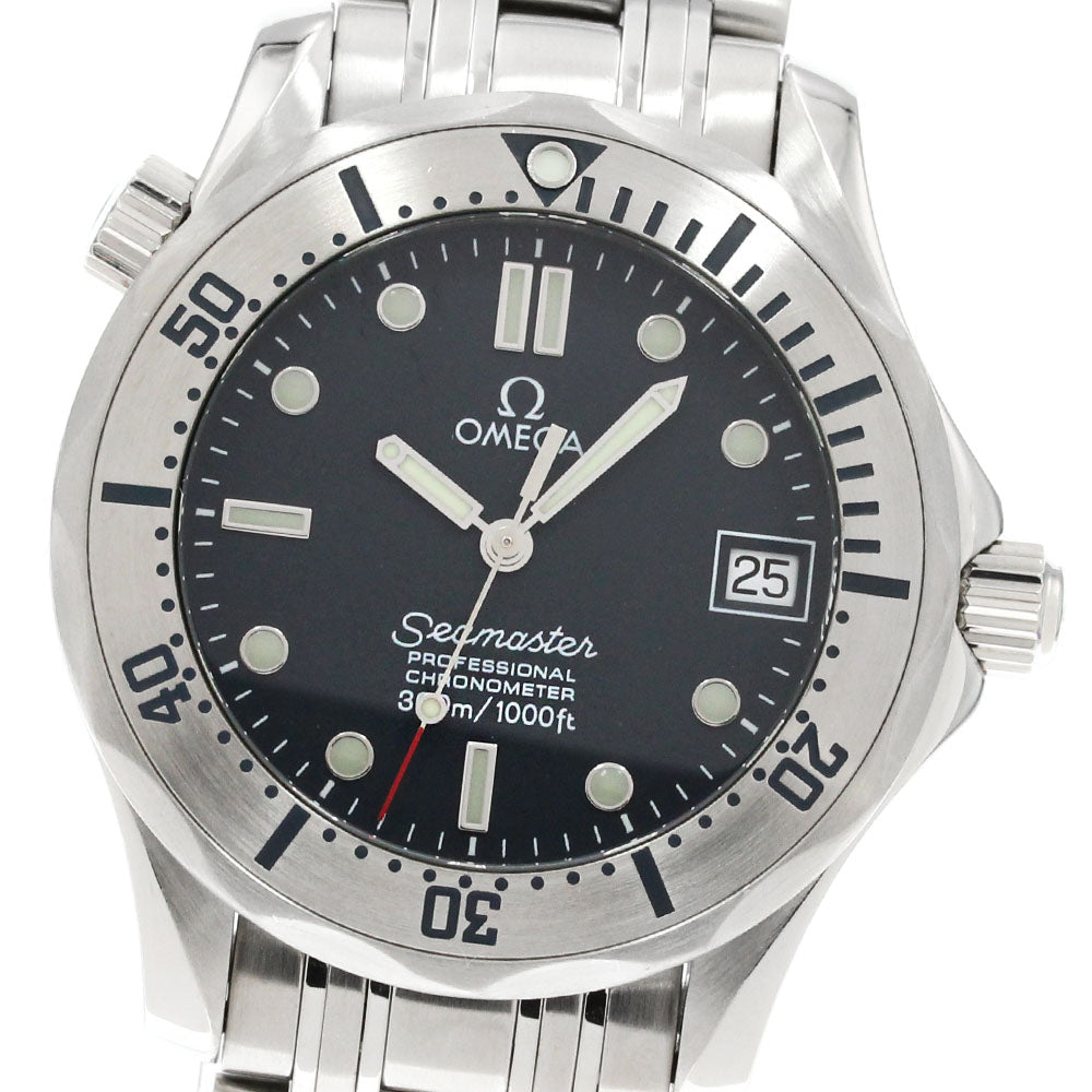 OMEGA Seamaster300 2550.80 Date Navy Dial Automatic Boy's Watch_849337