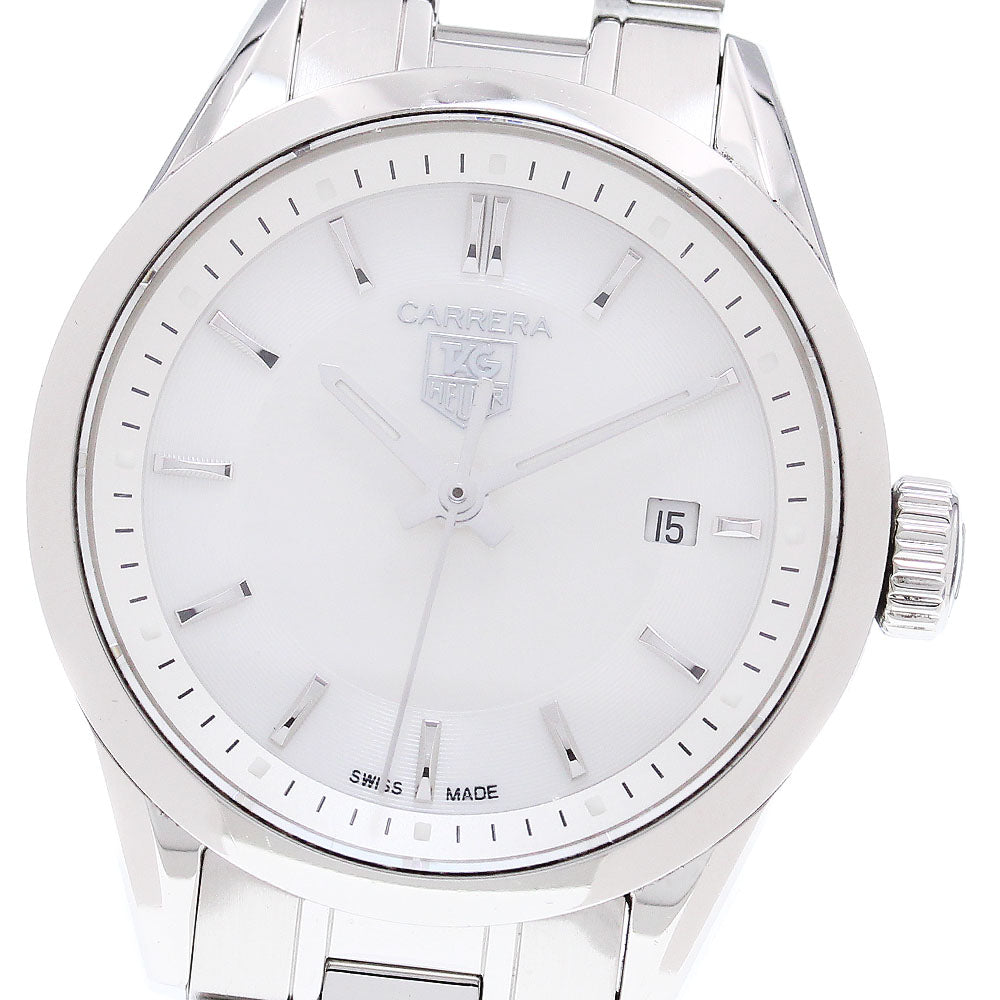 TAG HEUER Carrera WV1415.BA0793 Date White shell Dial Quartz Ladies Watch_849375