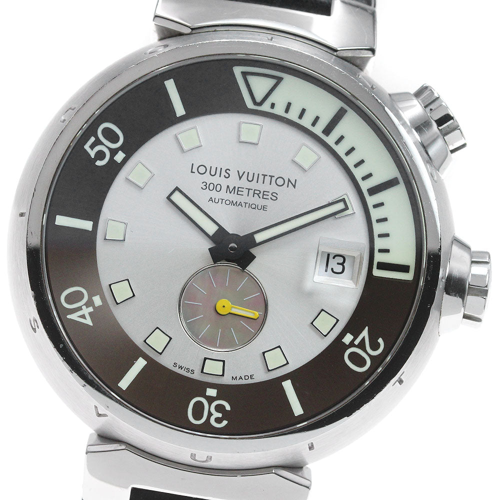 LOUIS VUITTON Tambour Diving Q103M Date Silver Dial Automatic Men's Watch_849386