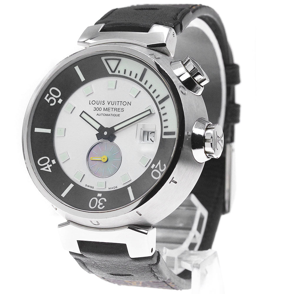 LOUIS VUITTON Tambour Diving Q103M Date Silver Dial Automatic Men's Watch_849386