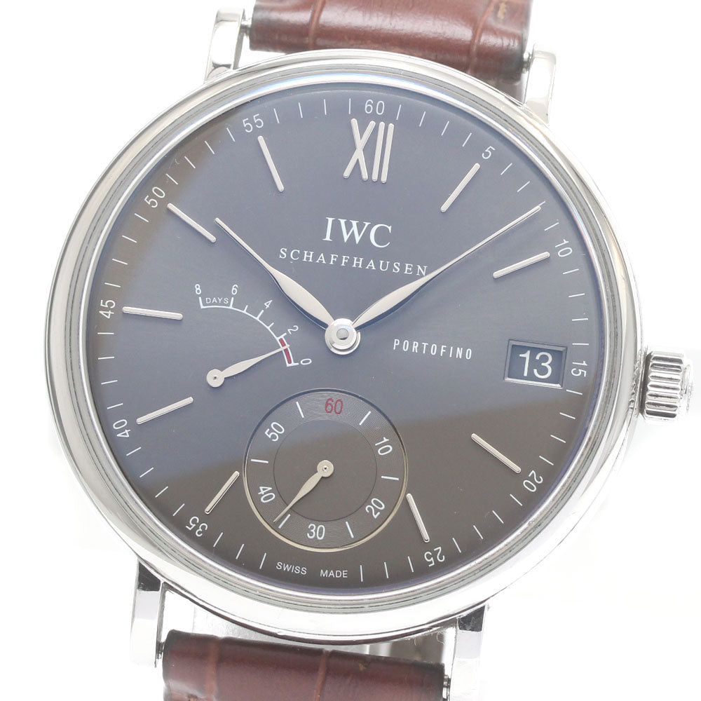 IWC SCHAFFHAUSEN Portofino Hidewind 8 Days IW510115 Small second power reserve gray Dial Hand Winding Men's Watch_849425