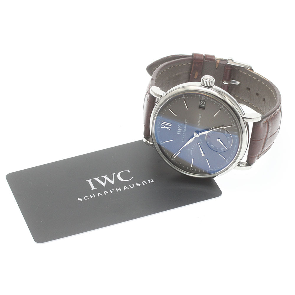 IWC SCHAFFHAUSEN Portofino Hidewind 8 Days IW510115 Small second power reserve gray Dial Hand Winding Men's Watch_849425