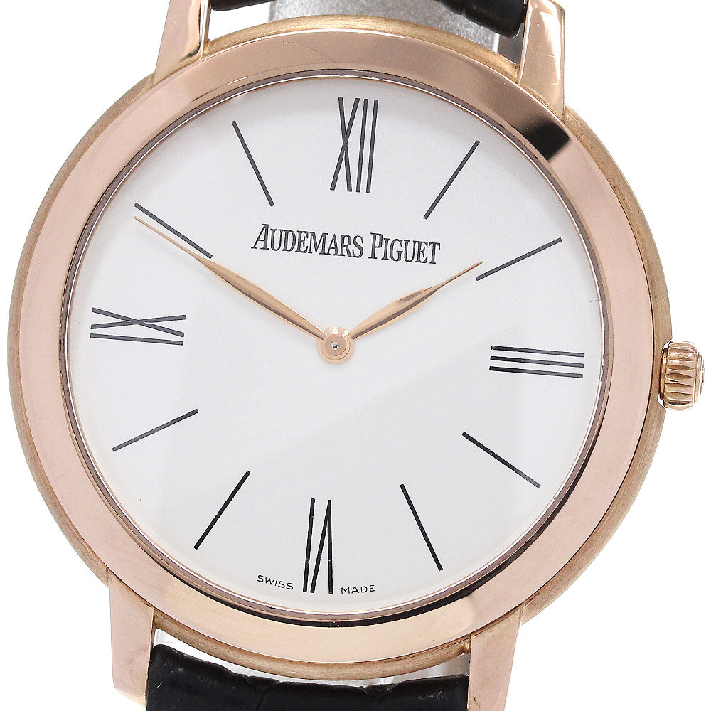 AUDEMARS PIGUET Jules Audemars Extra Flat 15093OR.OO.A002CR.01 18K Pink Gold Silver Dial Hand Winding Men's Watch_849442