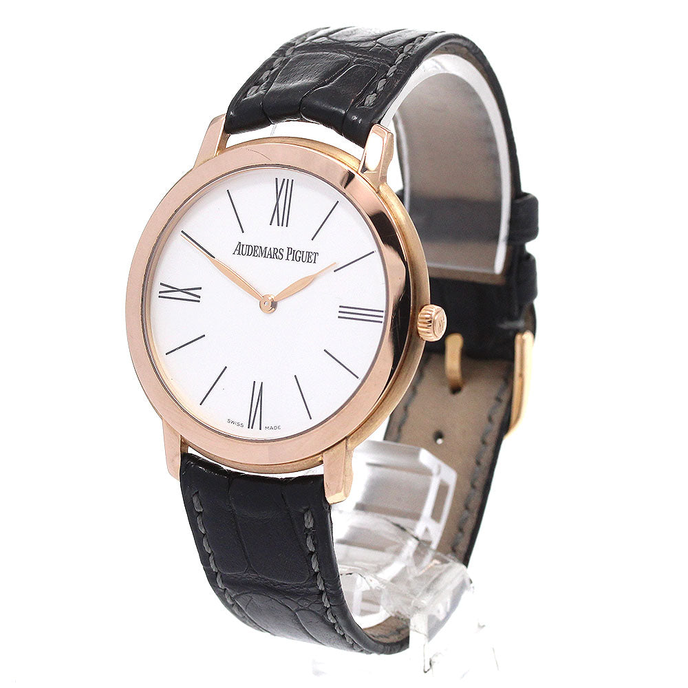 AUDEMARS PIGUET Jules Audemars Extra Flat 15093OR.OO.A002CR.01 18K Pink Gold Silver Dial Hand Winding Men's Watch_849442