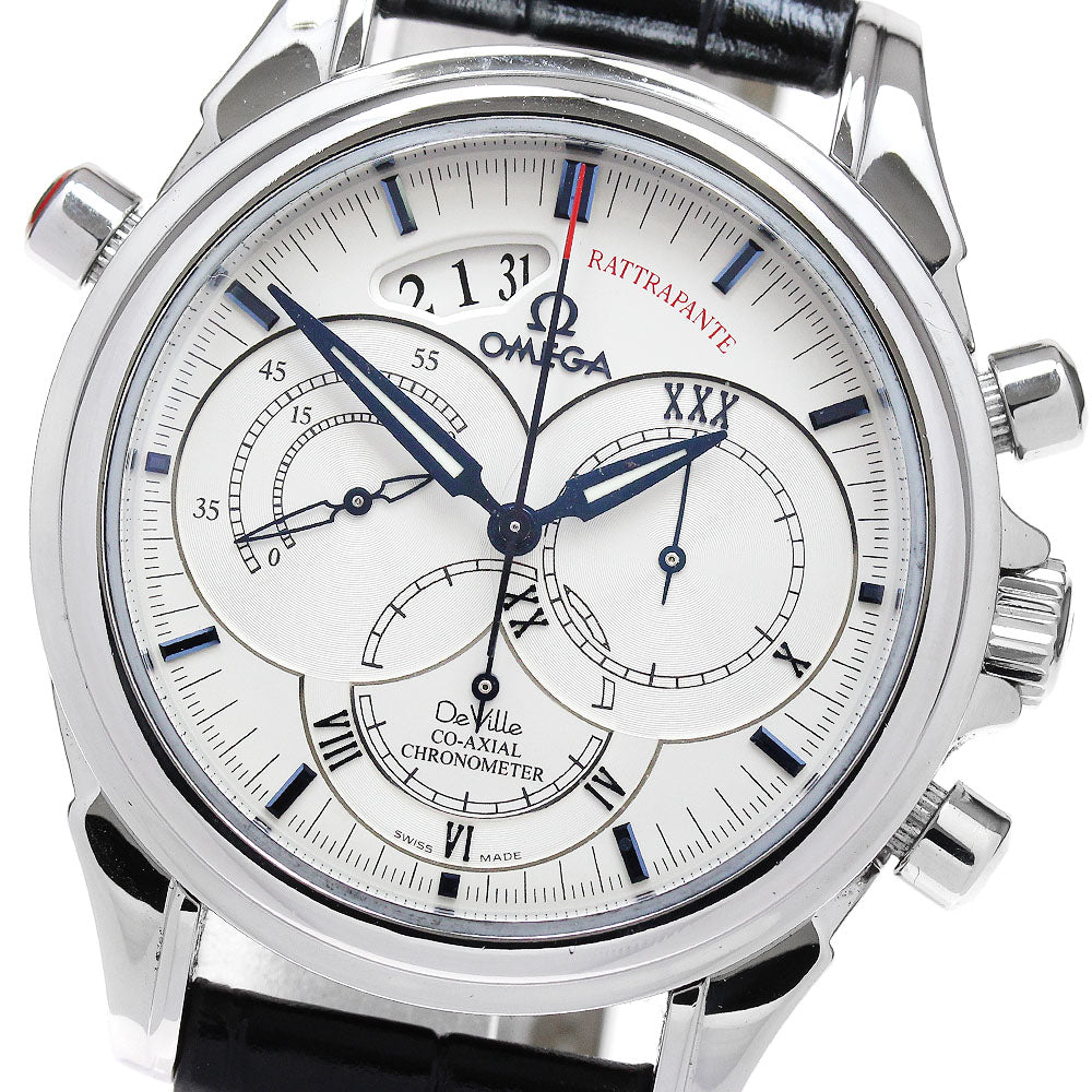 OMEGA De Ville Co-Axial Rattrapante 4847.30.31 Chronograph Silver Dial Automatic Men's Watch_849451