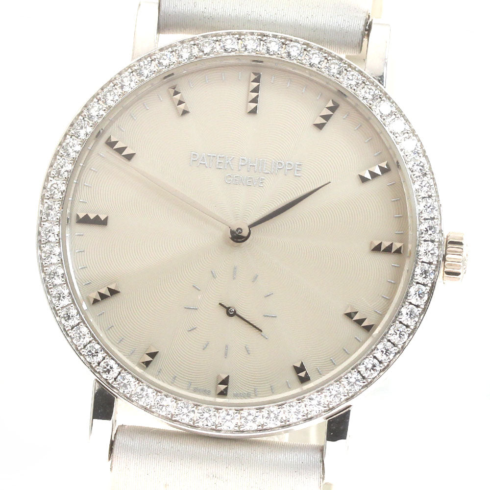 PATEK PHILIPPE Calatrava 7120G diamond bezel K18WG Hand Winding_849454