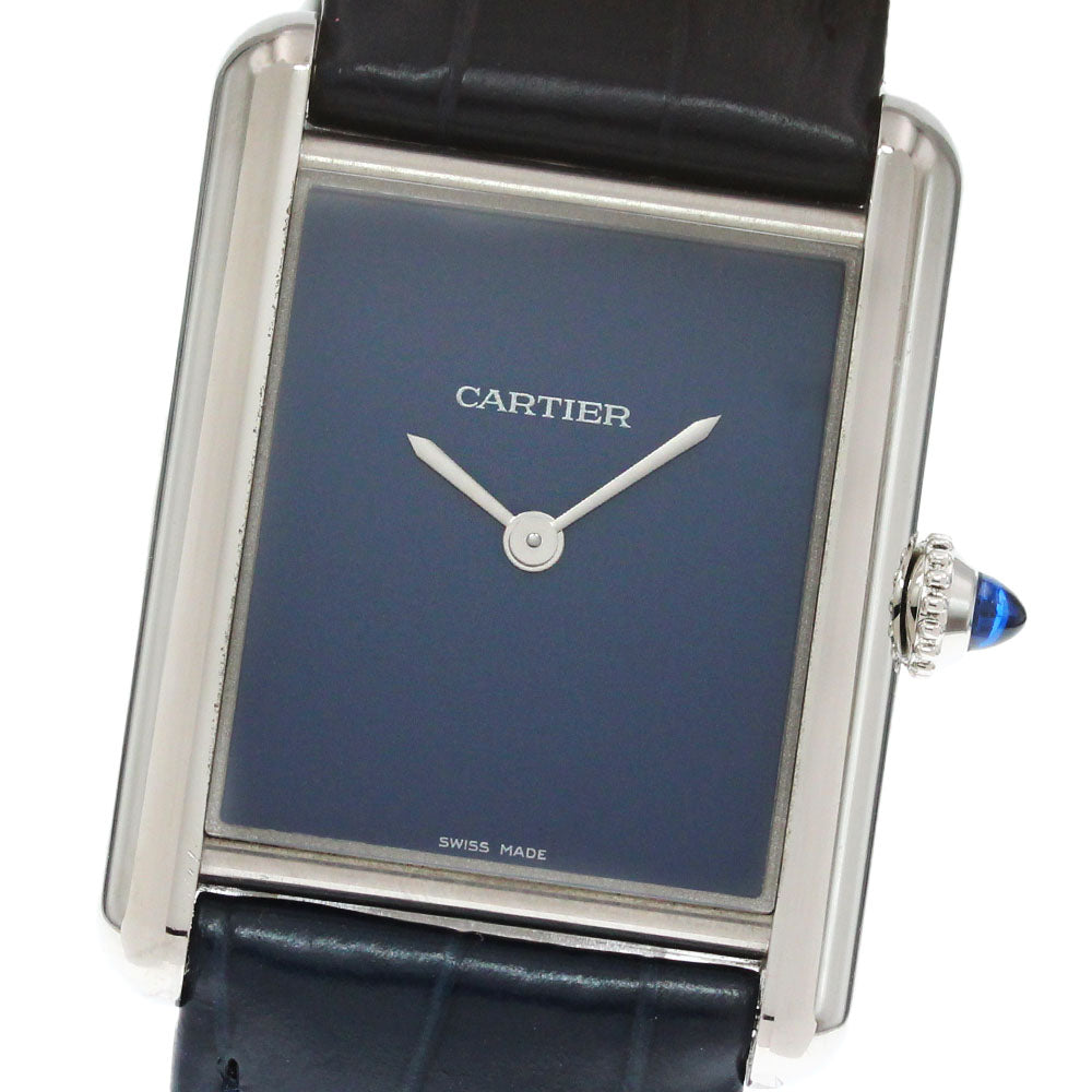 CARTIER Tank mast LM WSTA0055 Navy Dial Quartz Boy's Watch_849459