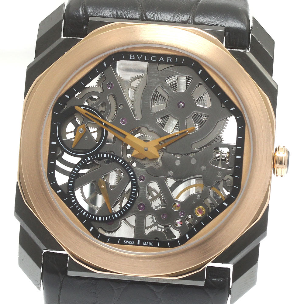 BVLGARI Octo Finissimo Skeleton BGO40SPGXTSK PG bezel skeleton Dial Hand Winding Men's Watch_849461