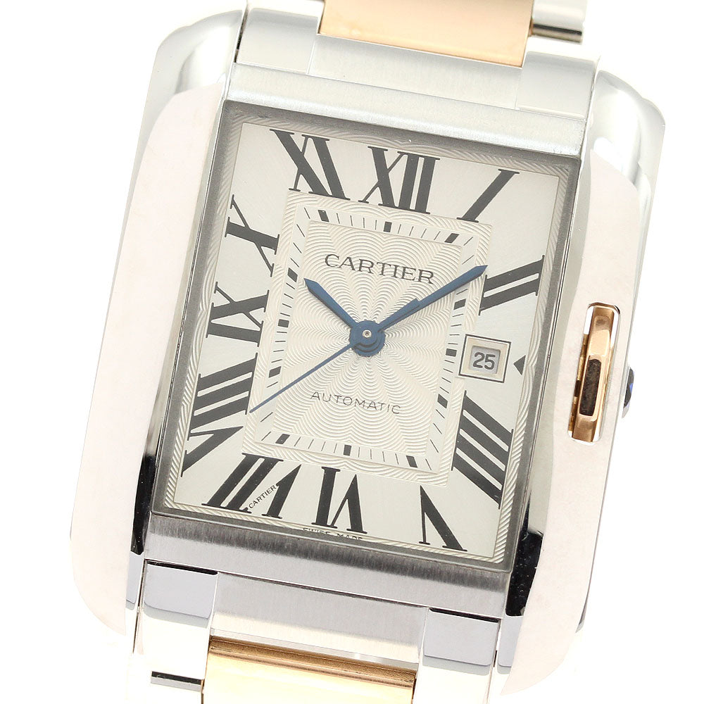 CARTIER Tank Anglaise MM W5310007 PG2 tone date Automatic Boy's Watch_849480
