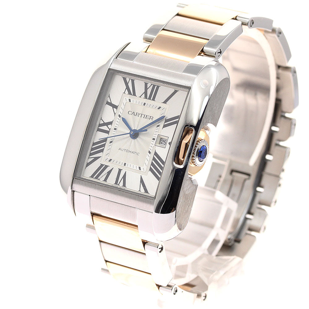CARTIER Tank Anglaise MM W5310007 PG2 tone date Automatic Boy's Watch_849480