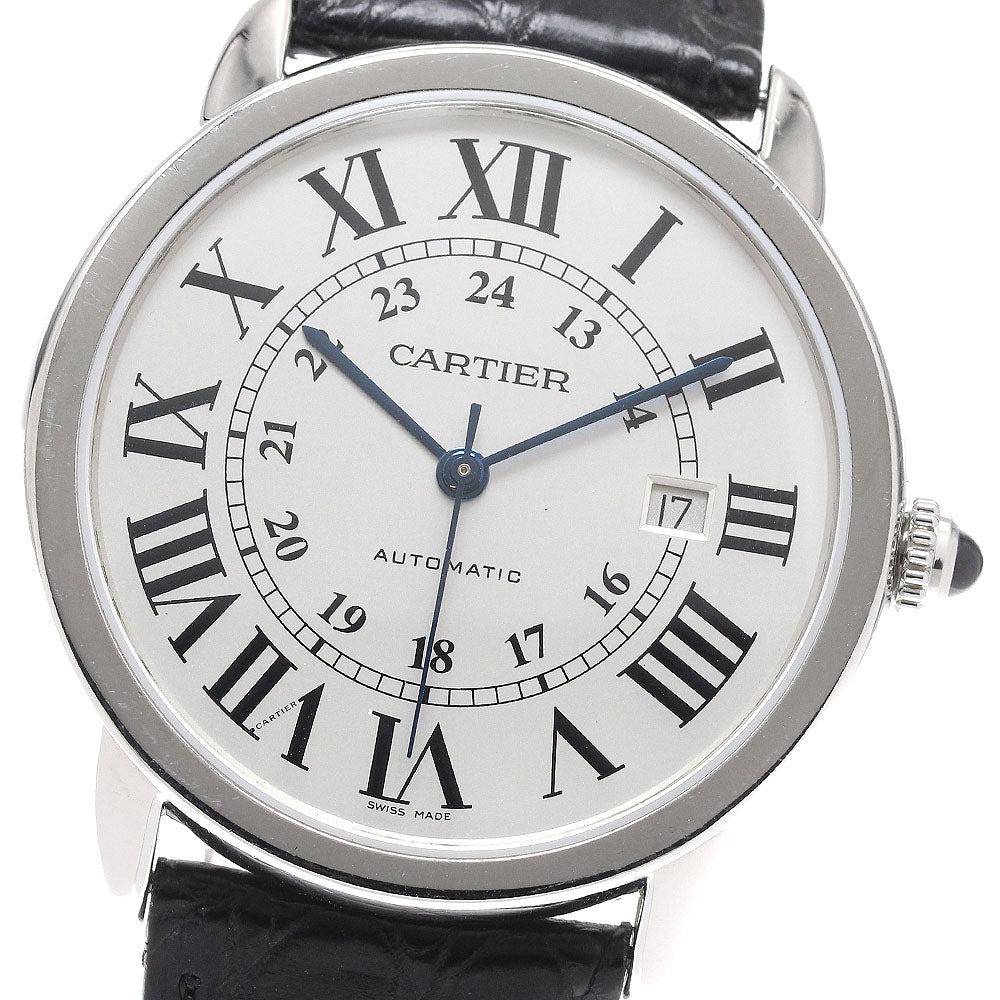 CARTIER Ronde Solo XL W6701010 Date Silver Dial Automatic Men's Watch_849499