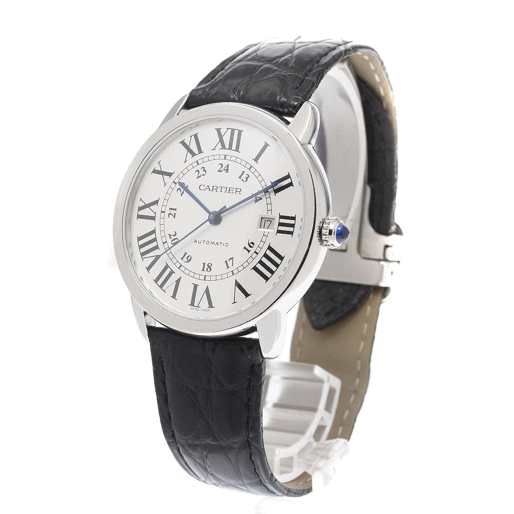 CARTIER Ronde Solo XL W6701010 Date Silver Dial Automatic Men's Watch_849499