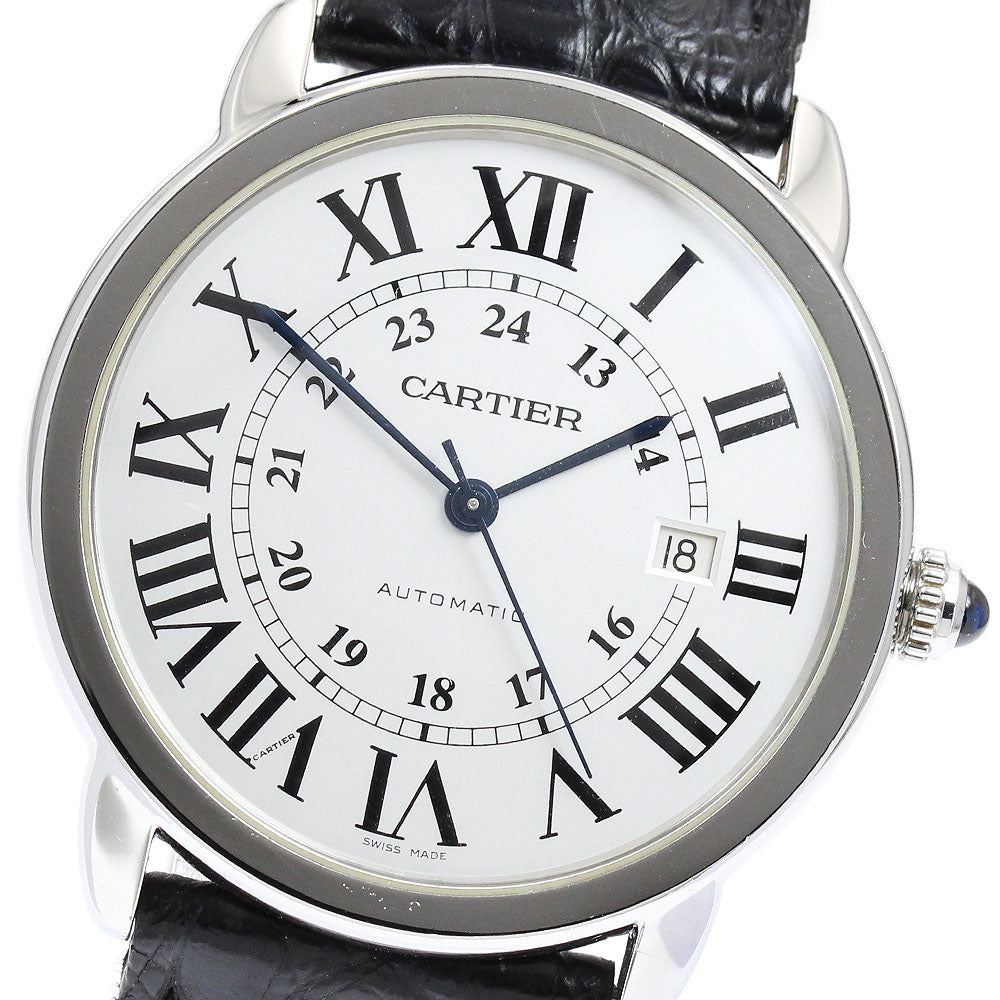 CARTIER Ronde Solo XL W6701010 Date Silver Dial Automatic Men's Watch_849501