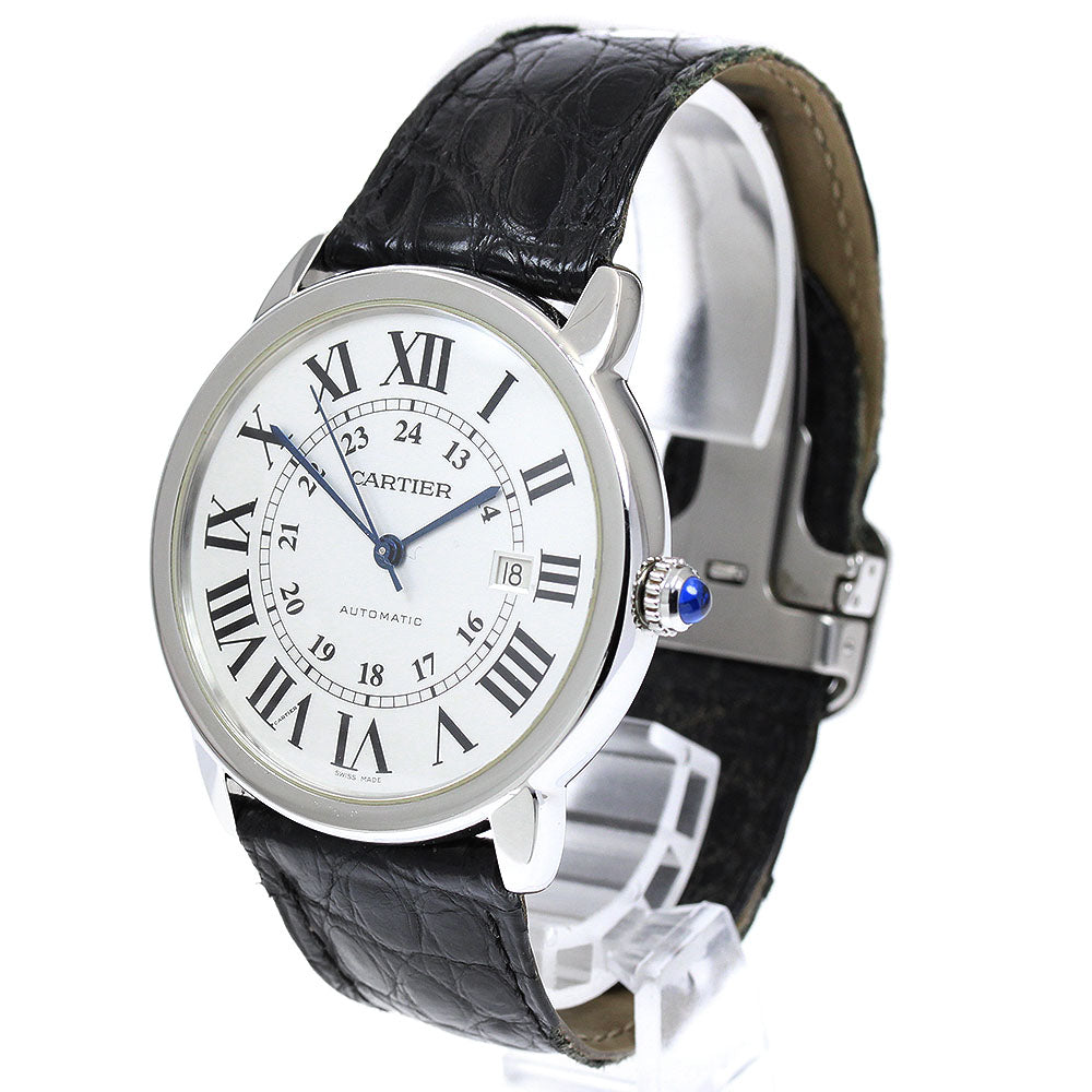 CARTIER Ronde Solo XL W6701010 Date Silver Dial Automatic Men's Watch_849501