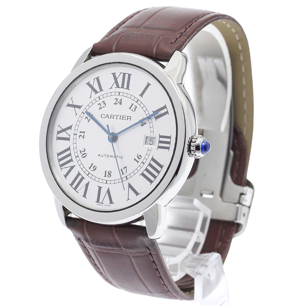 CARTIER Ronde Solo XL WSRN0022 Date Silver Dial Automatic Men's Watch_849502