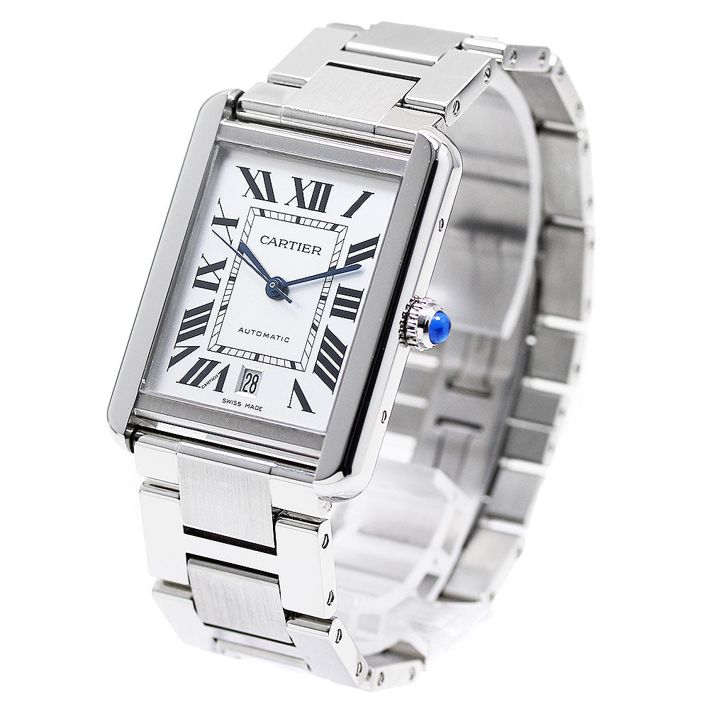 CARTIER Tank solo XL W5200028 Date Silver Dial Automatic Men's Watch_849503