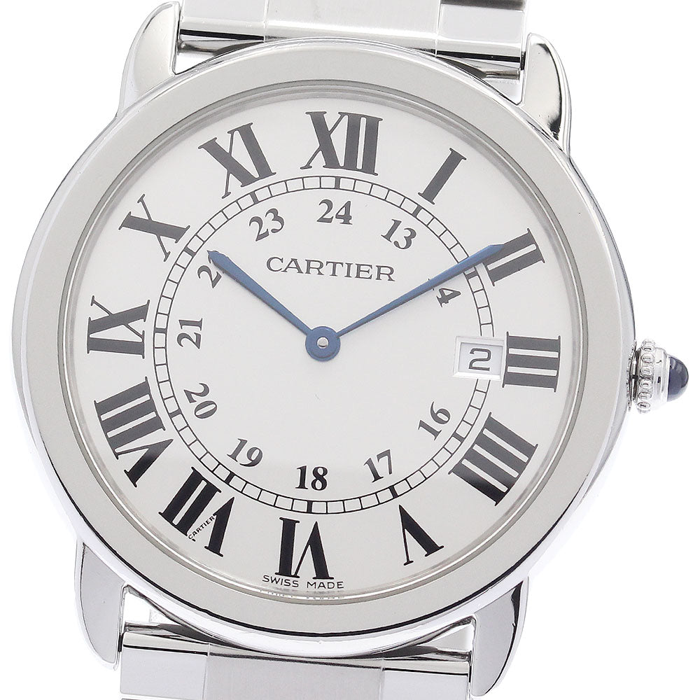 CARTIER Ronde Solo LM W6701005 Date Silver Dial Quartz Men's Watch_849507