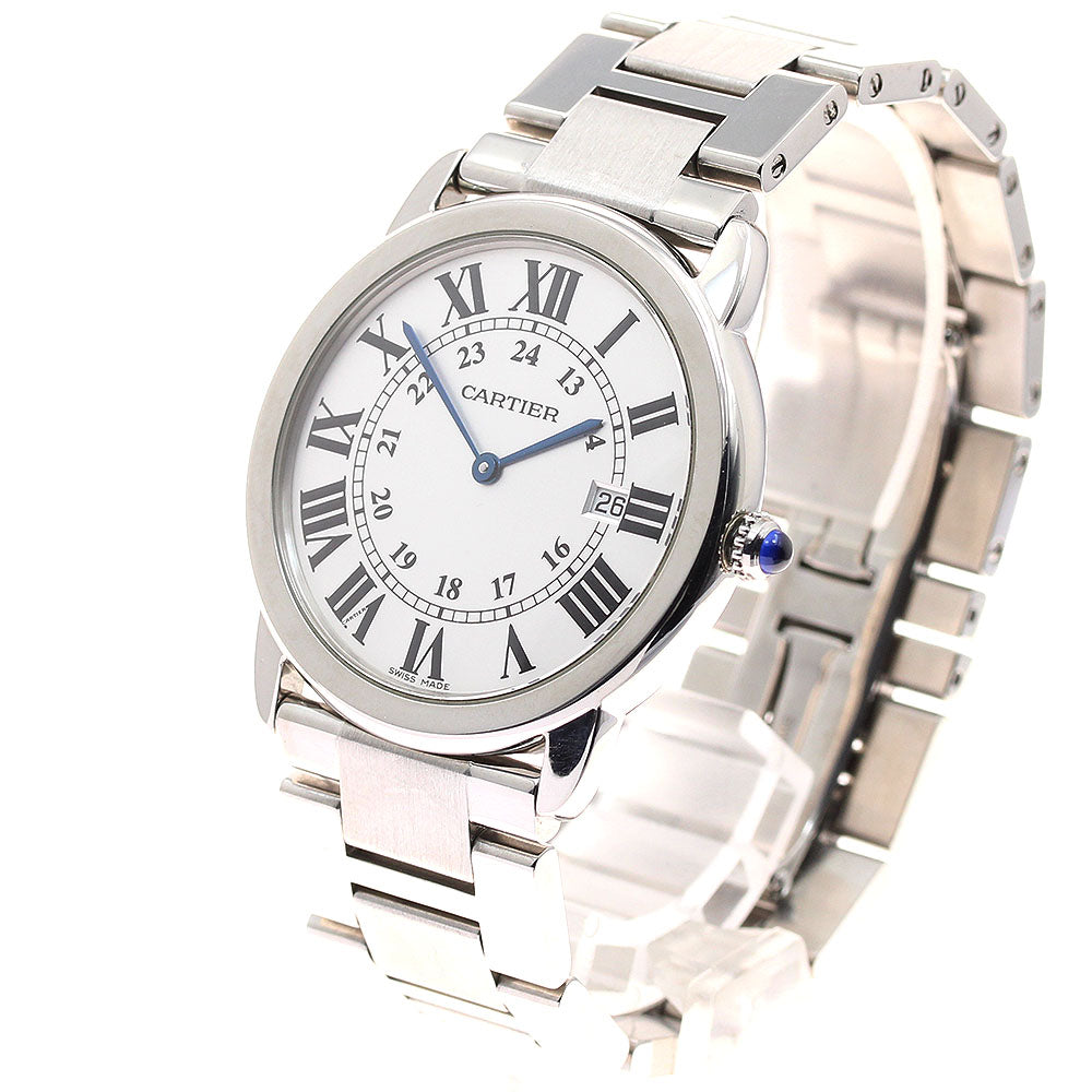 CARTIER Ronde Solo LM W6701005 Date Silver Dial Quartz Men's Watch_849508