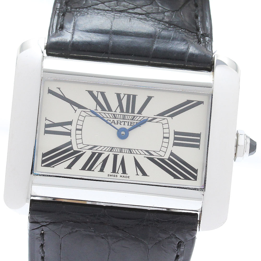 CARTIER Tank Divan LM W6300655 Silver Dial Quartz Men's Watch_849518