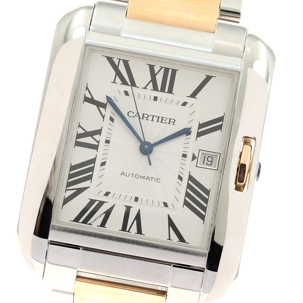 CARTIER Tank AnglaiseXL W5310006 Date 2 tone Automatic Men's Watch_849521