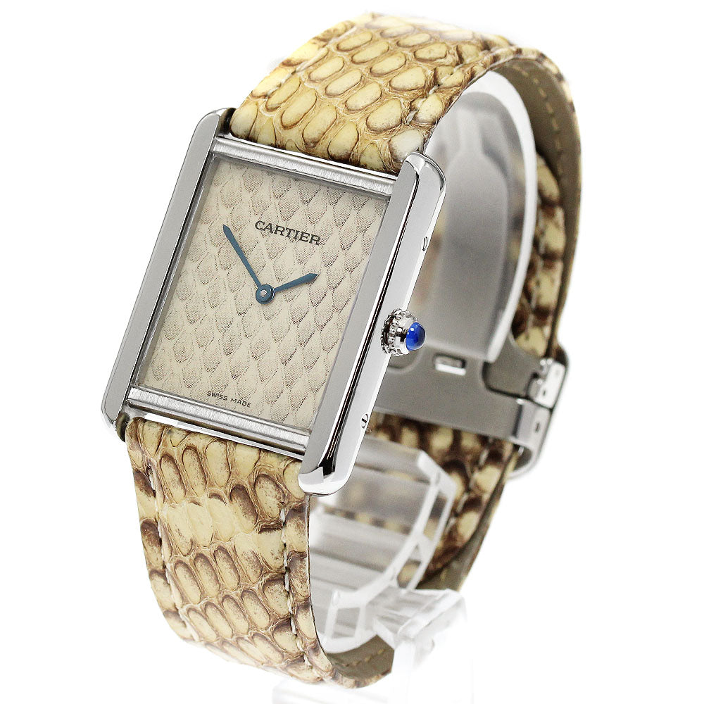 CARTIER Tank Solo LM Snake Pattern W5200021 beige Dial Quartz Men's Watch_849525