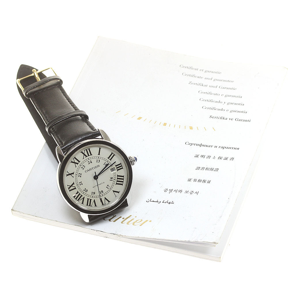 CARTIER Ronde SoloXL W6701010 Date Silver Dial Automatic Men's Watch_849580