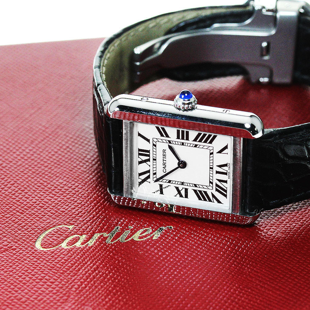 CARTIER Tank solo SM W5200005 Silver Dial Quartz Ladies Watch_849608