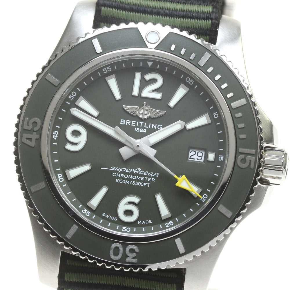 BREITLING Super Ocean 44 A17367 Date khaki Dial Automatic Men's Watch_849625