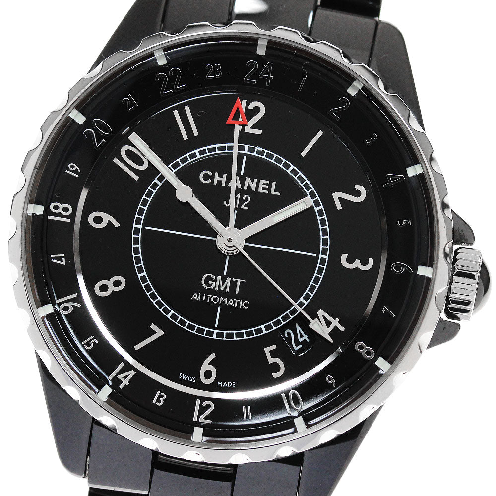 CHANEL J12 H3102 GMT Black Ceramic Black Dial Automatic Men's Watch_849627