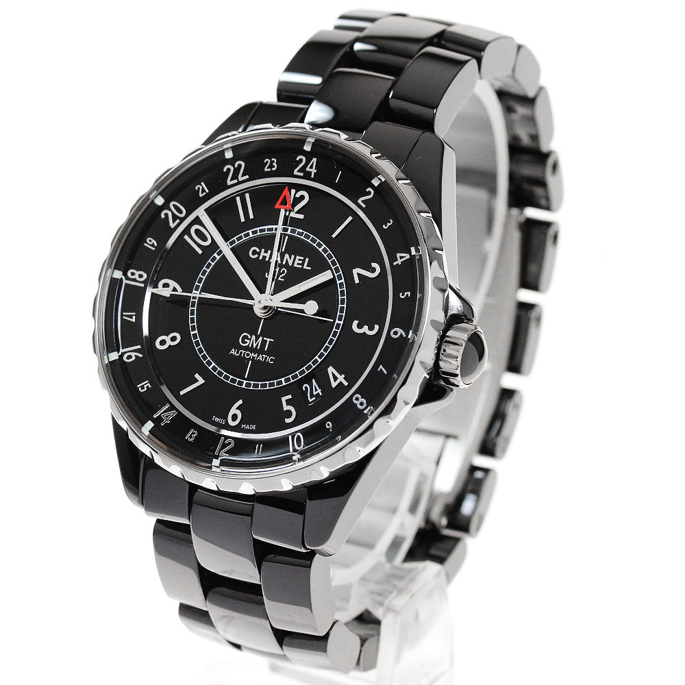 CHANEL J12 H3102 GMT Black Ceramic Black Dial Automatic Men's Watch_849627