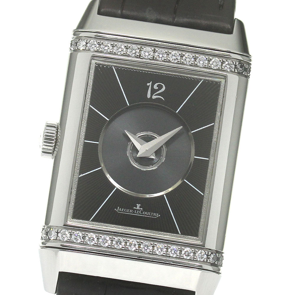 JAEGER-LECOULTRE Reverso Classic Medium Duet 212.8.76/Q2578420 Silver / Black Dial Automatic Boy's Watch_849643