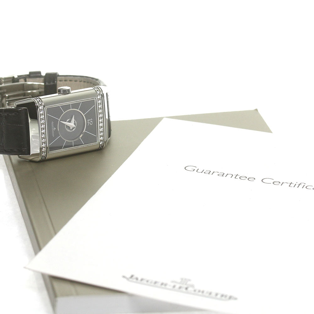JAEGER-LECOULTRE Reverso Classic Medium Duet 212.8.76/Q2578420 Silver / Black Dial Automatic Boy's Watch_849643