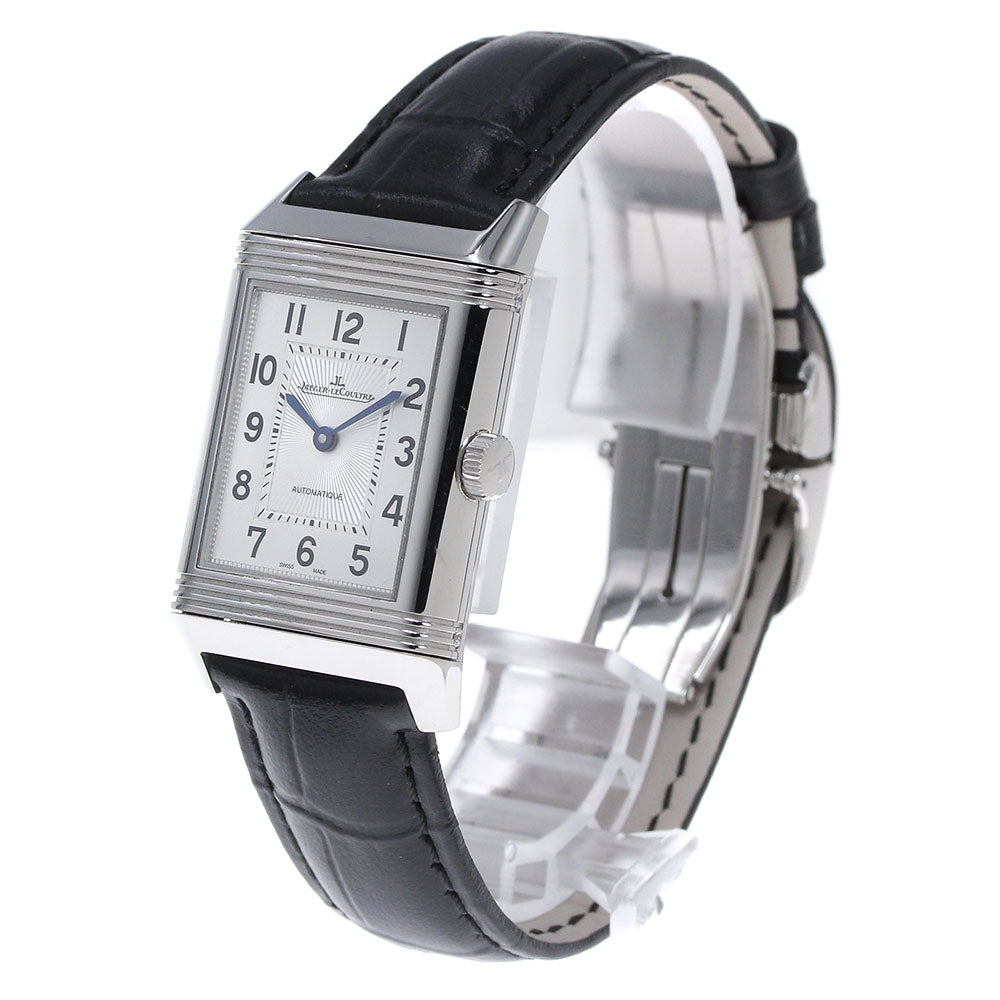 JAEGER-LECOULTRE Reverso Classic Medium Duet 212.8.76/Q2578420 Silver / Black Dial Automatic Boy's Watch_849645
