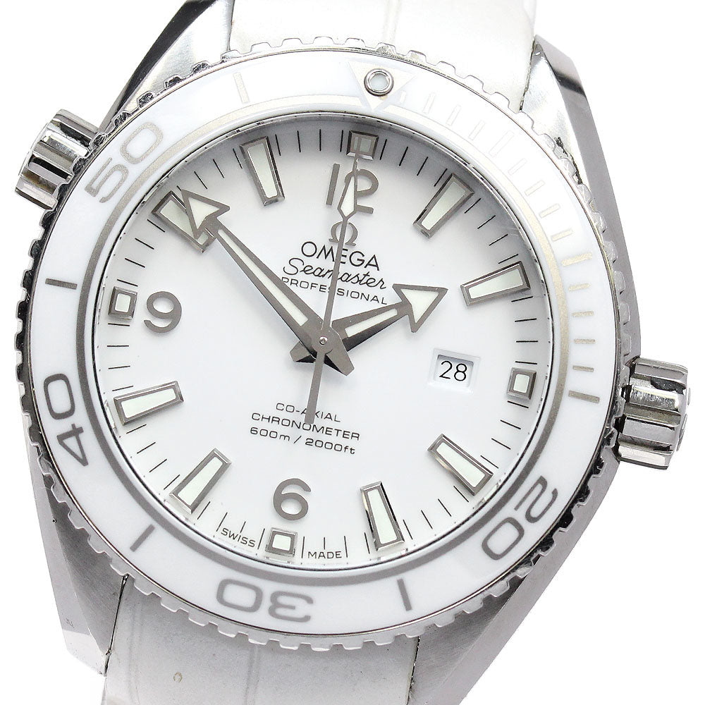 OMEGA Seamaster Planet Ocean 232.33.38.20.04.001 Date back skeleton white Dial Automatic Ladies Watch_849663