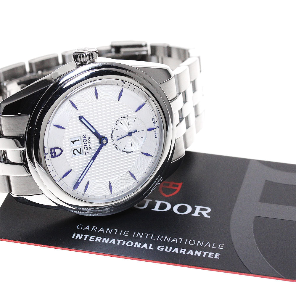 TUDOR Glamour 57100 Double date Silver Dial Automatic Men's Watch_849681